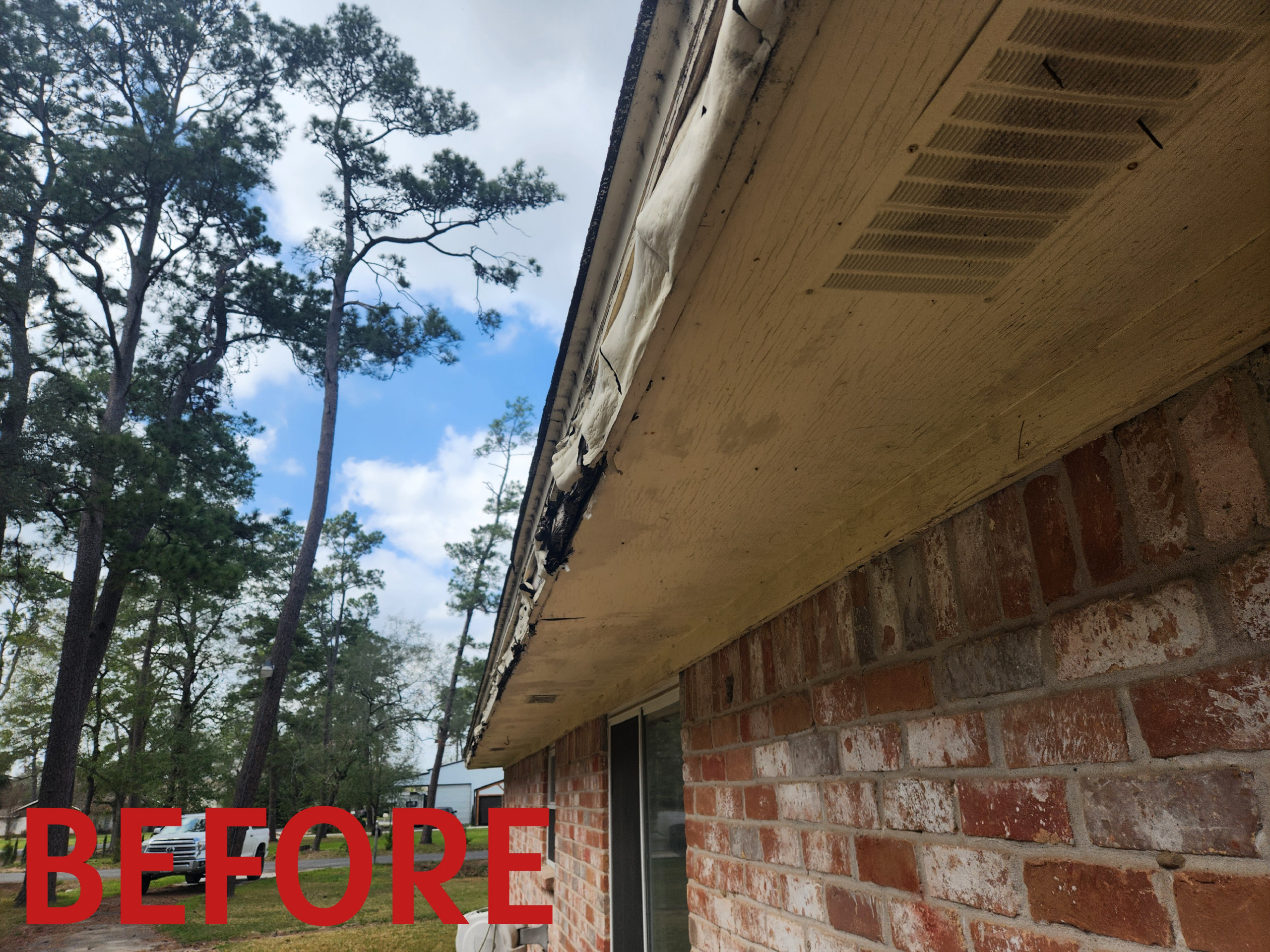 Hardie Fascia & Soffit Replacement on a Neglected Brick Home