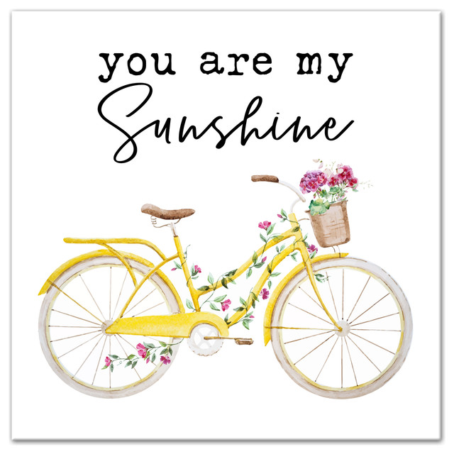 You Are My Sunshine Bike Canvas Wall Art Contemporary Prints And Posters By Designs Direct