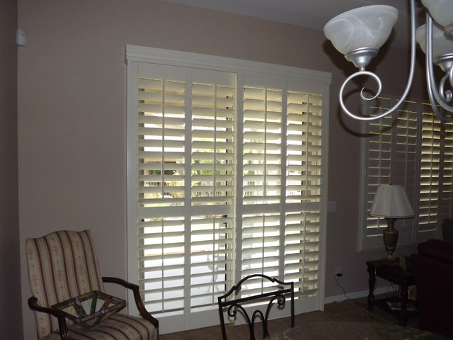 Plantation Shutters On Sliding Glass Doors Traditional Phoenix