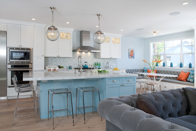 Kitchen and Breakfast Nook maritimt-koekken