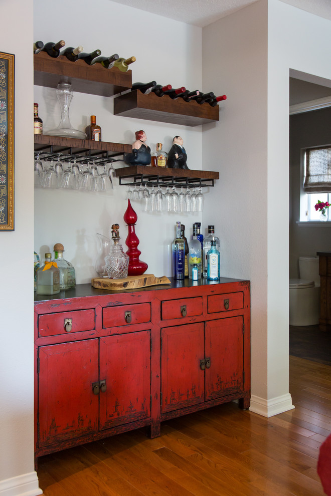 Eclectic home bar in Los Angeles.