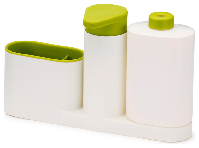 Sinkbase Plus Sink Tidy Set In White Green Contemporary Sinkbase Plus Sink Tidy Set In Green Contemporary Kitchen Accessories