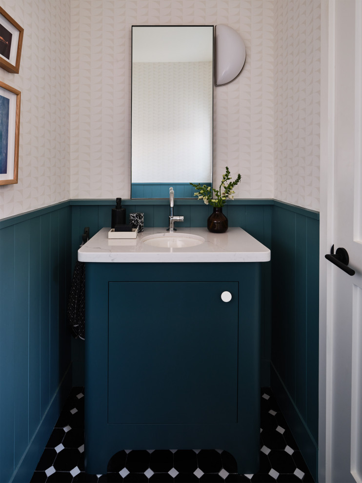 Sunnyside Synchronized Midcentury - Midcentury - Powder Room - San ...