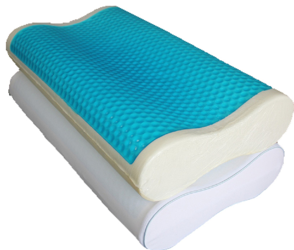 Comfort Contour Cool Gel Memory Foam Pillow Contemporary Bed