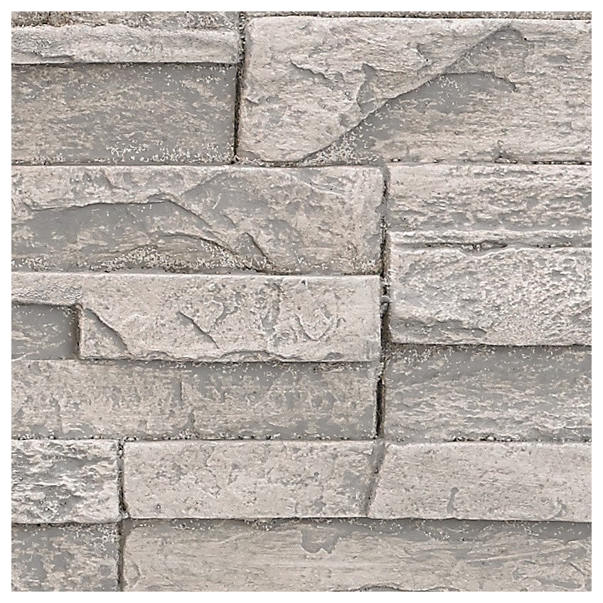 SAMPLE - Faux Stacked Stone Wall Panel - Almond - Traditional - Wall ...