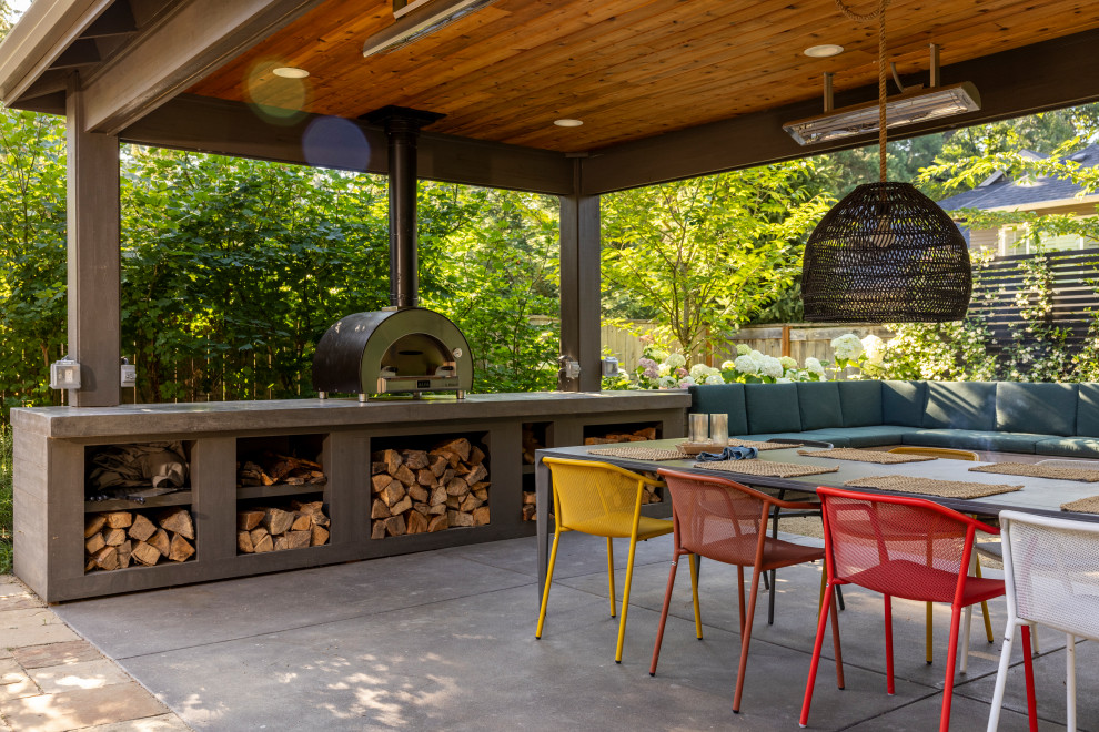 Patio - contemporary patio idea in Portland