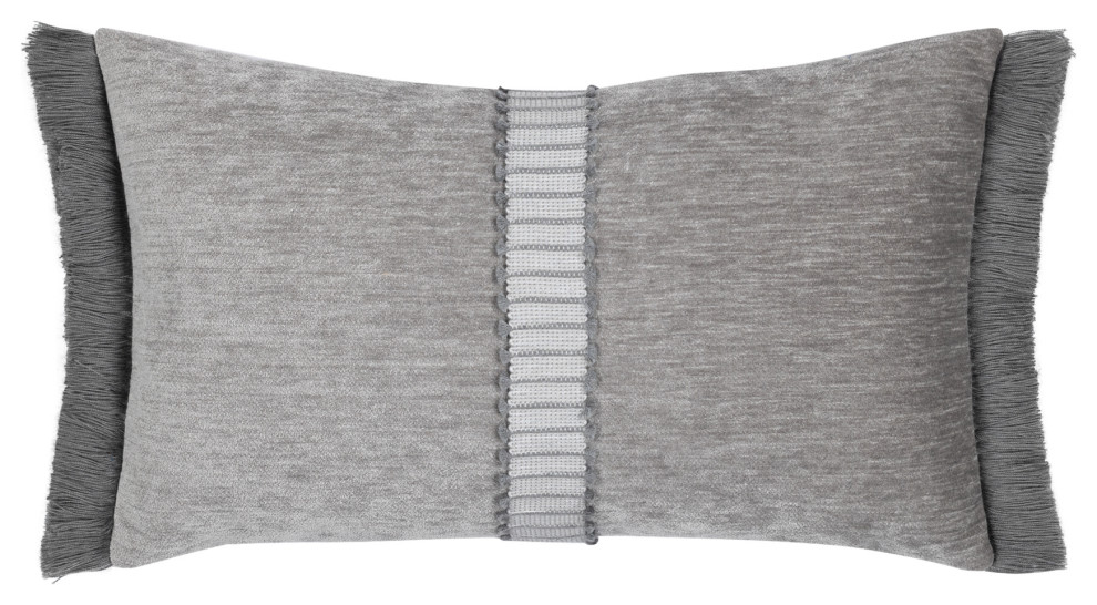 Splendor Pewter Indoor/Outdoor Performance Pillow, 12" x 20 ...