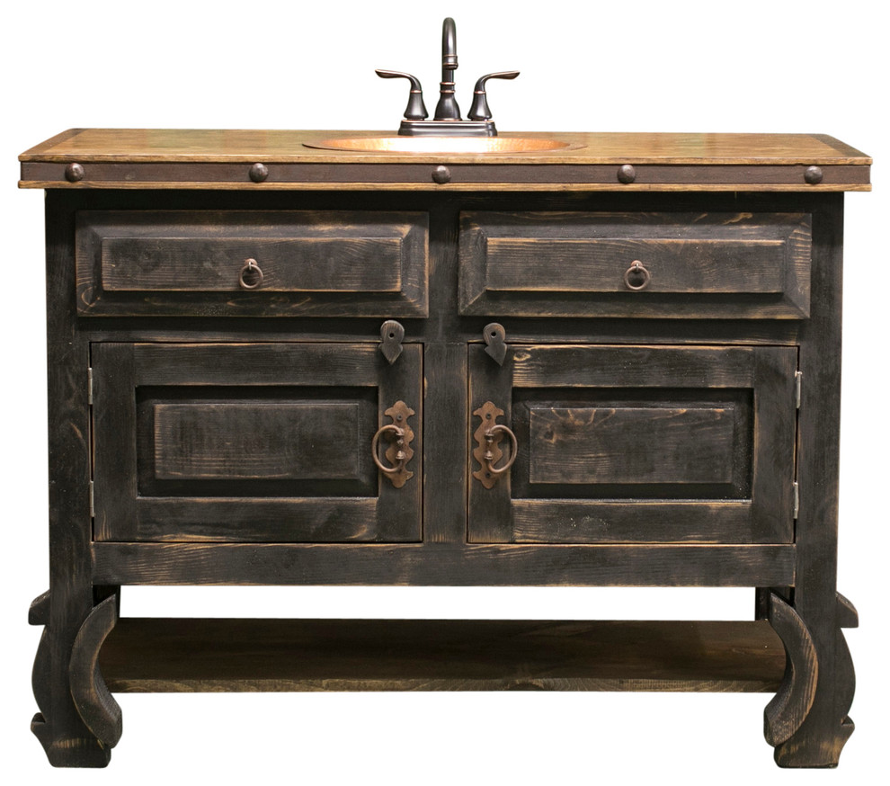 Valencia Rustic Bathroom Vanity Farmhouse Bathroom Vanities And Sink Consoles By Foxden Decor Houzz