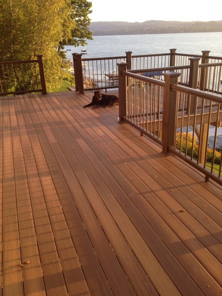 Photo of a large contemporary rooftop deck in Other with with dock and no cover.