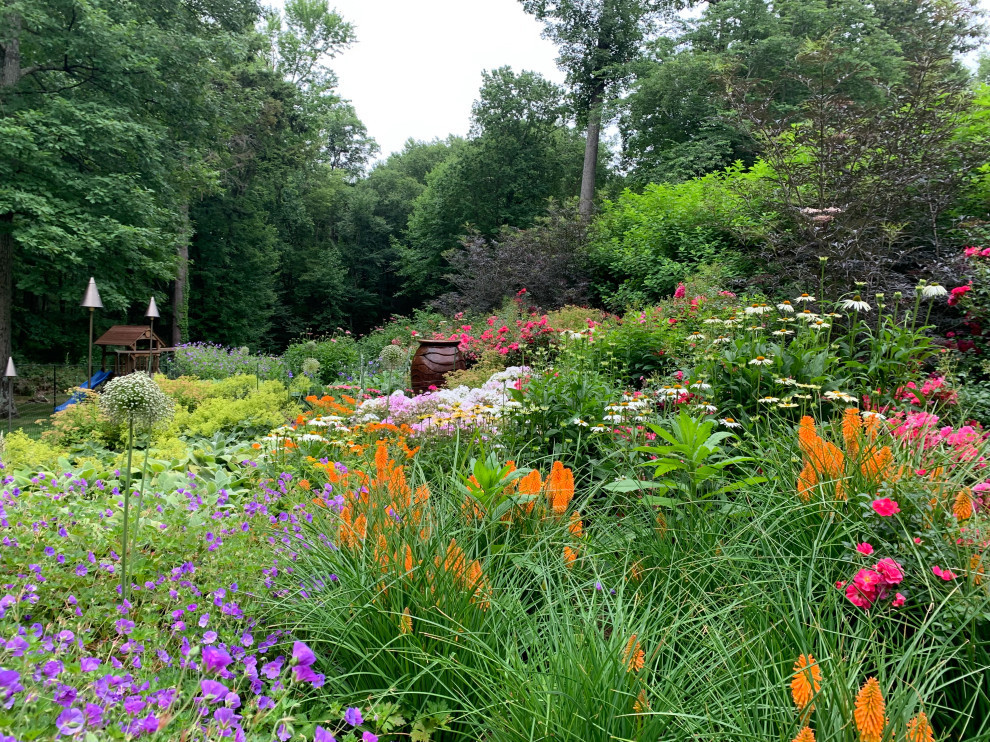 Native Perennial Garden on Slope by Peter Atkins and Associates