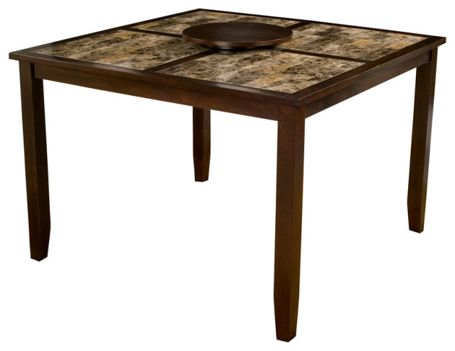 Alpine Furniture Capitola Large Wood Pub Table in Espresso ...