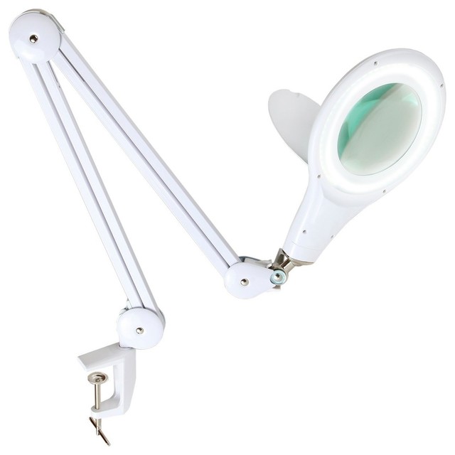 Brightech Lightview Clamp Magnifier Lamp White