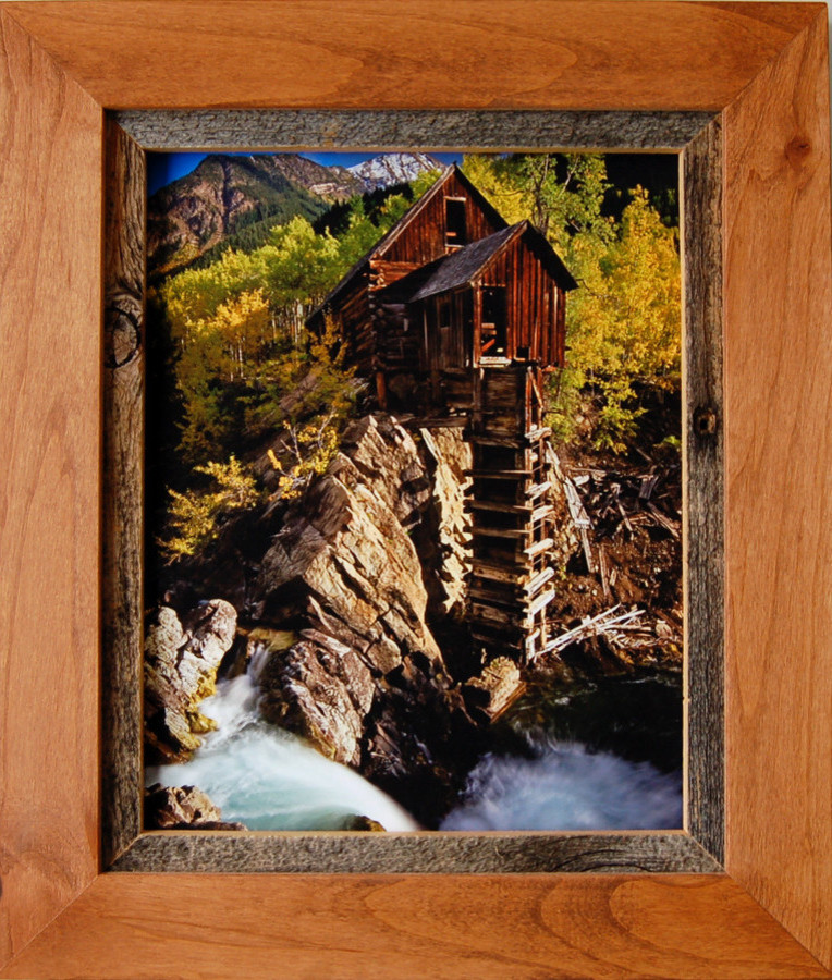 Rustic Frames, 11x14 Alder Wood & Barnwood Frame, Sagebrush Series