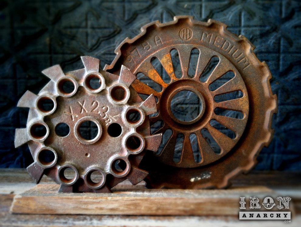 Antique Industrial Gear Decor
