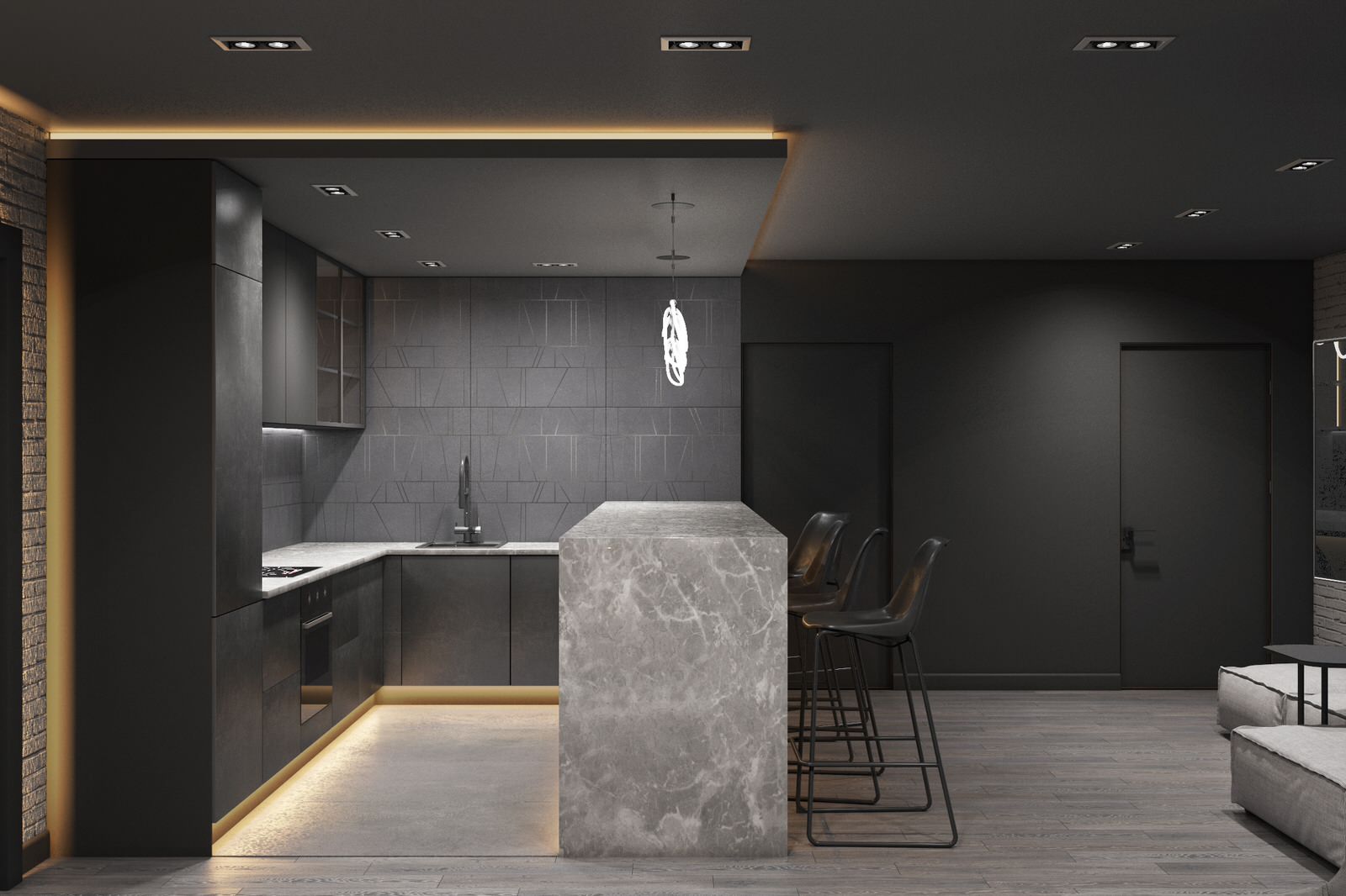 Дизайн проект подвального помещения 127м²