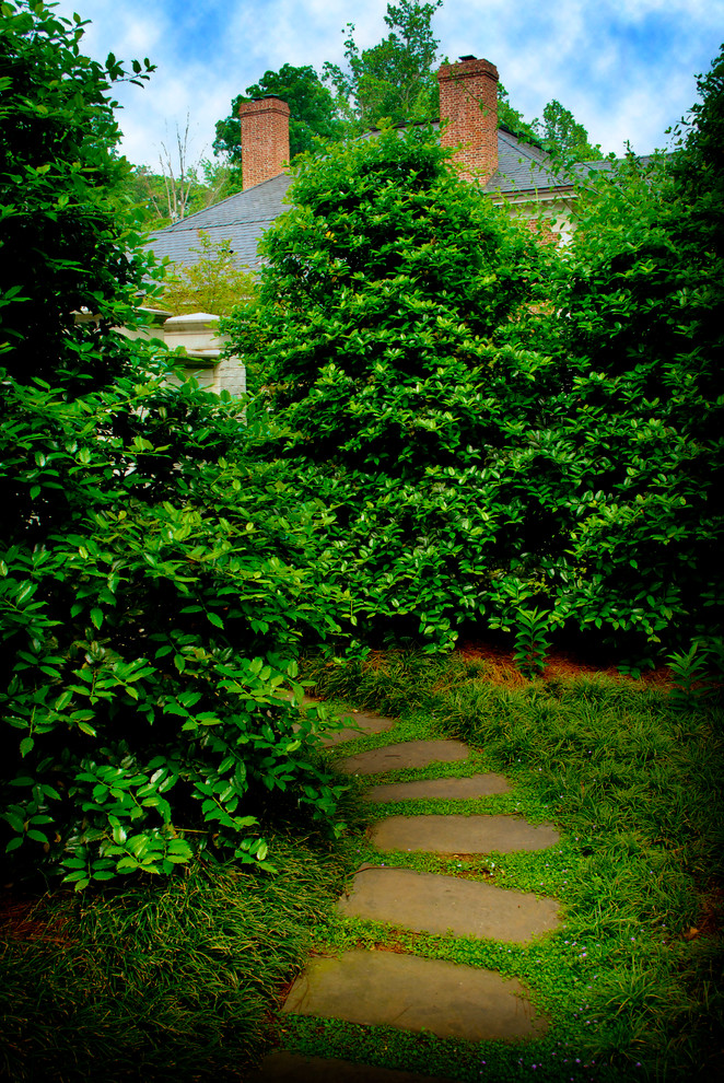 Inspiration for a rustic landscaping in Atlanta.