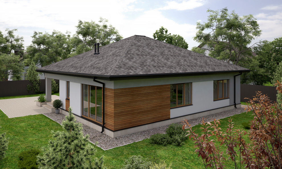 Одноэтажный дом из газобетона