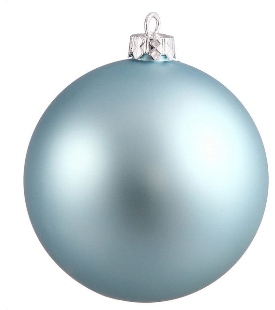 Vickerman 4 Baby Blue Matte Ball Christmas Ornament 6 Per Bag