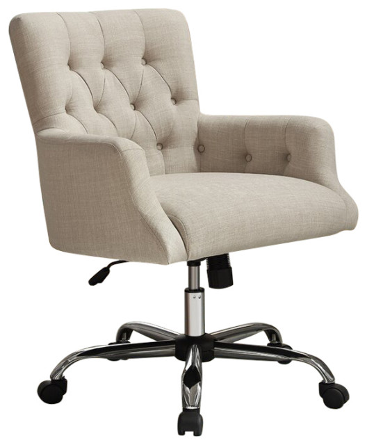Alice Swivel Tufted Executive Chair Transitional Office Chairs by
