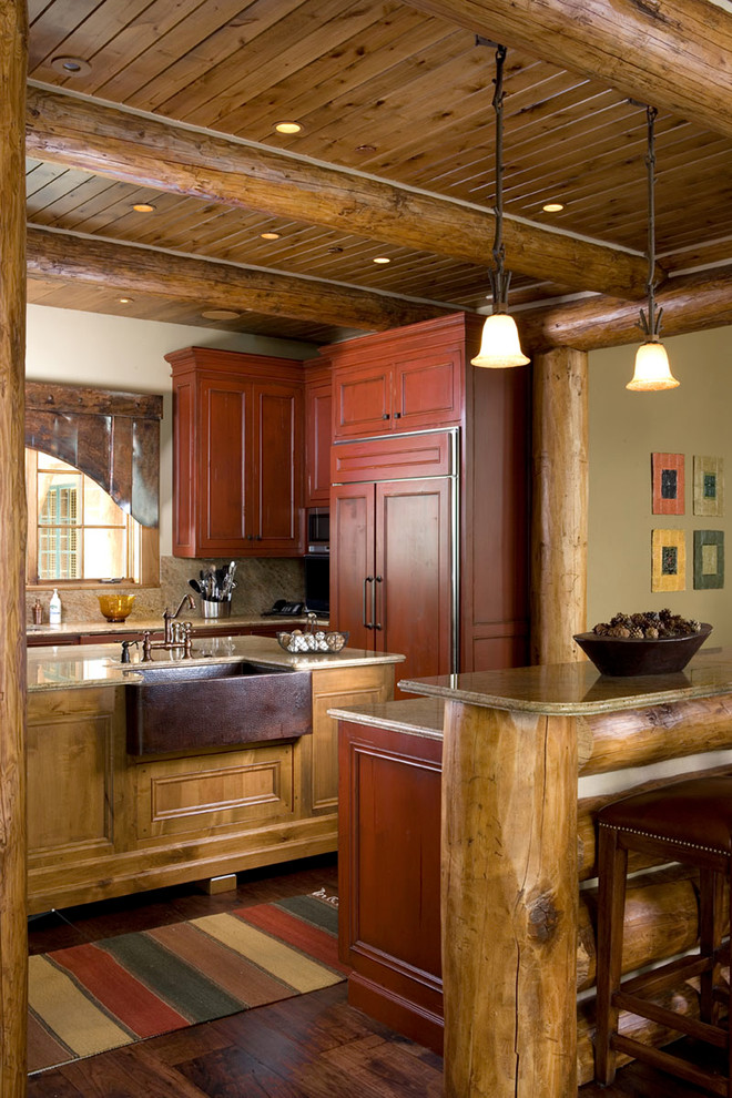 Kitchen - rustic kitchen idea in Denver