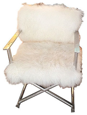 sheepskin directors chair