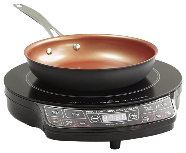 Nuwave Induction Cooktop With Fry Pan Black Contemporary Nuwave Induction Cooktop With Fry Pan Black Contemporary Cooktops By Life And Home