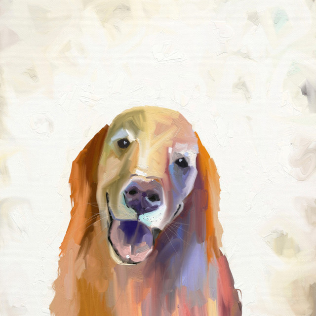 golden retriever canvas wall art