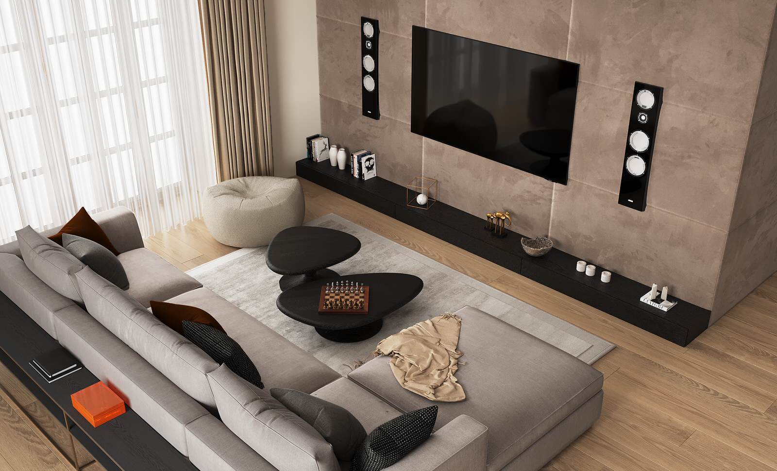 Гостиная загородного дома