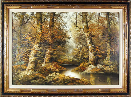 Silvana, Forrest Stream, Oil Painting - Traditional - Paintings - by  RoGallery | Houzz