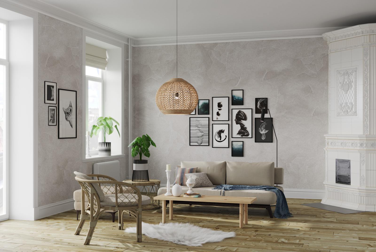 Гостиная в старом доме