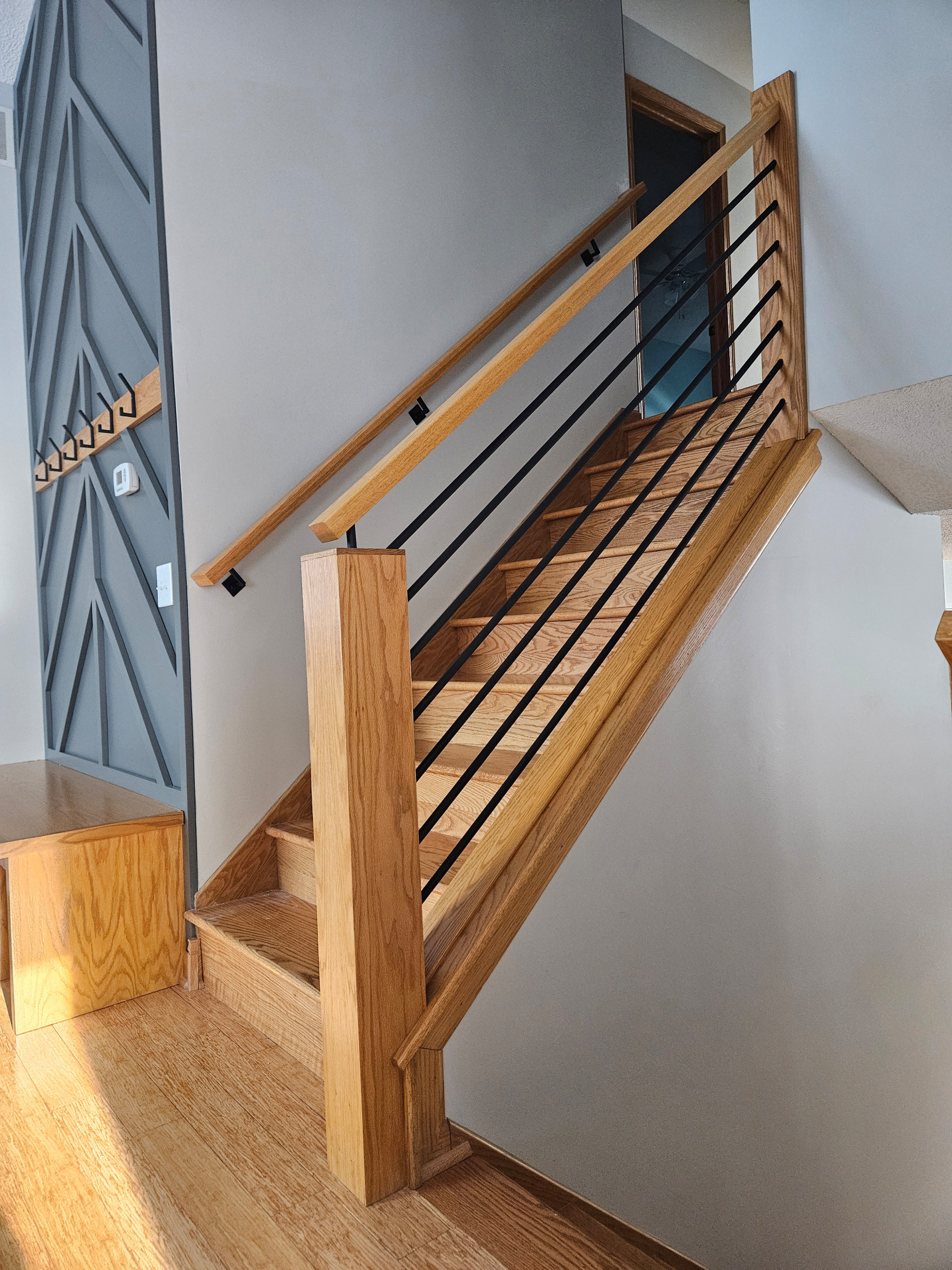 Entry Way Accent Wall & Stairs