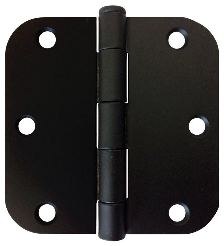 Dark Oil Rubbed Bronze Door Hinge 3.5" with 5/8" radius Traditional