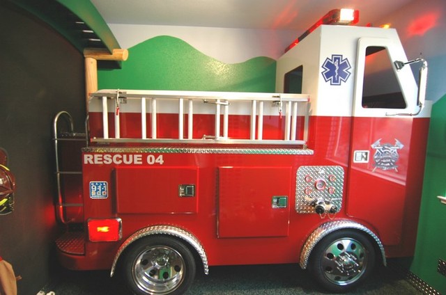 fire truck kids bed