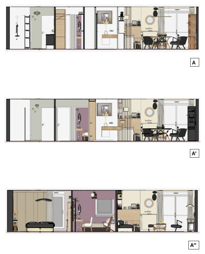 Aménagement d'un appartement récent de 60m2