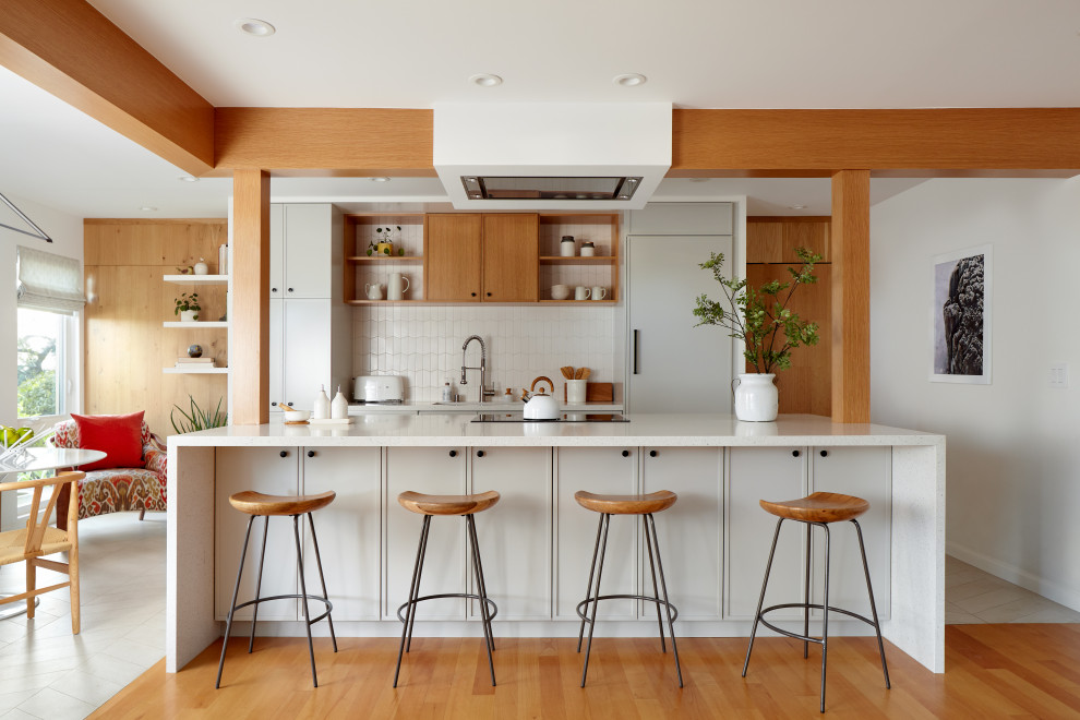 This is an example of a scandi kitchen in San Francisco.