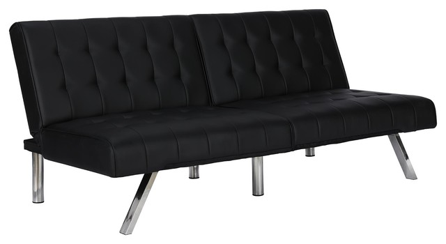 Atwater Living Eliva Futon Black Contemporary Living Room Furniture By Dorel Home Furnishings Inc