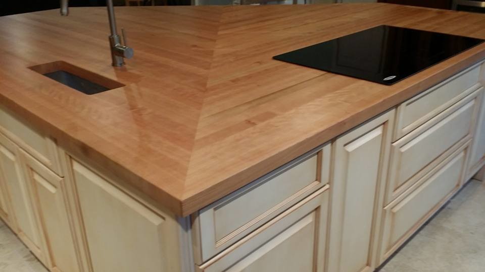 Cherry Butcher Block Countertops Jacksonville by The Underwood