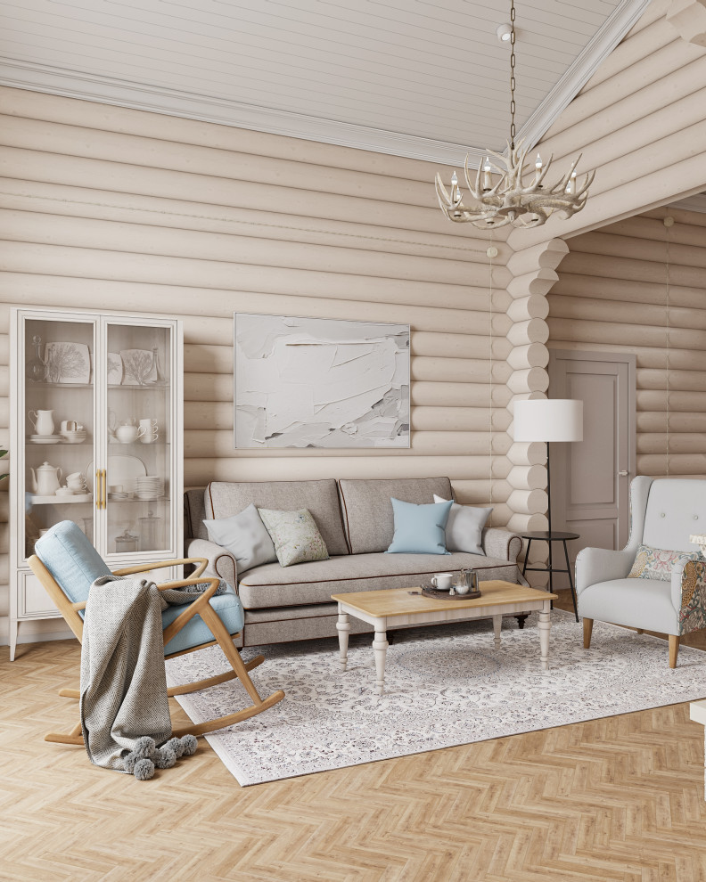 Авторский дом из бревна 135 м² для семьи с двумя детьми в КП Золотые Сосны