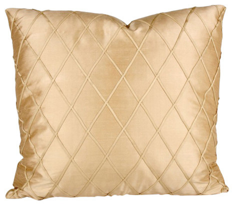 Dupioni Diamond 90/10 Duck Insert Pillow With Cover, 20x20
