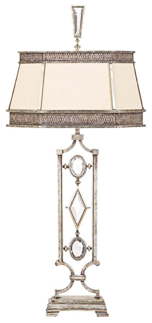 Fine Art Lamps Encased Clear Crystal Gems Table Lamp