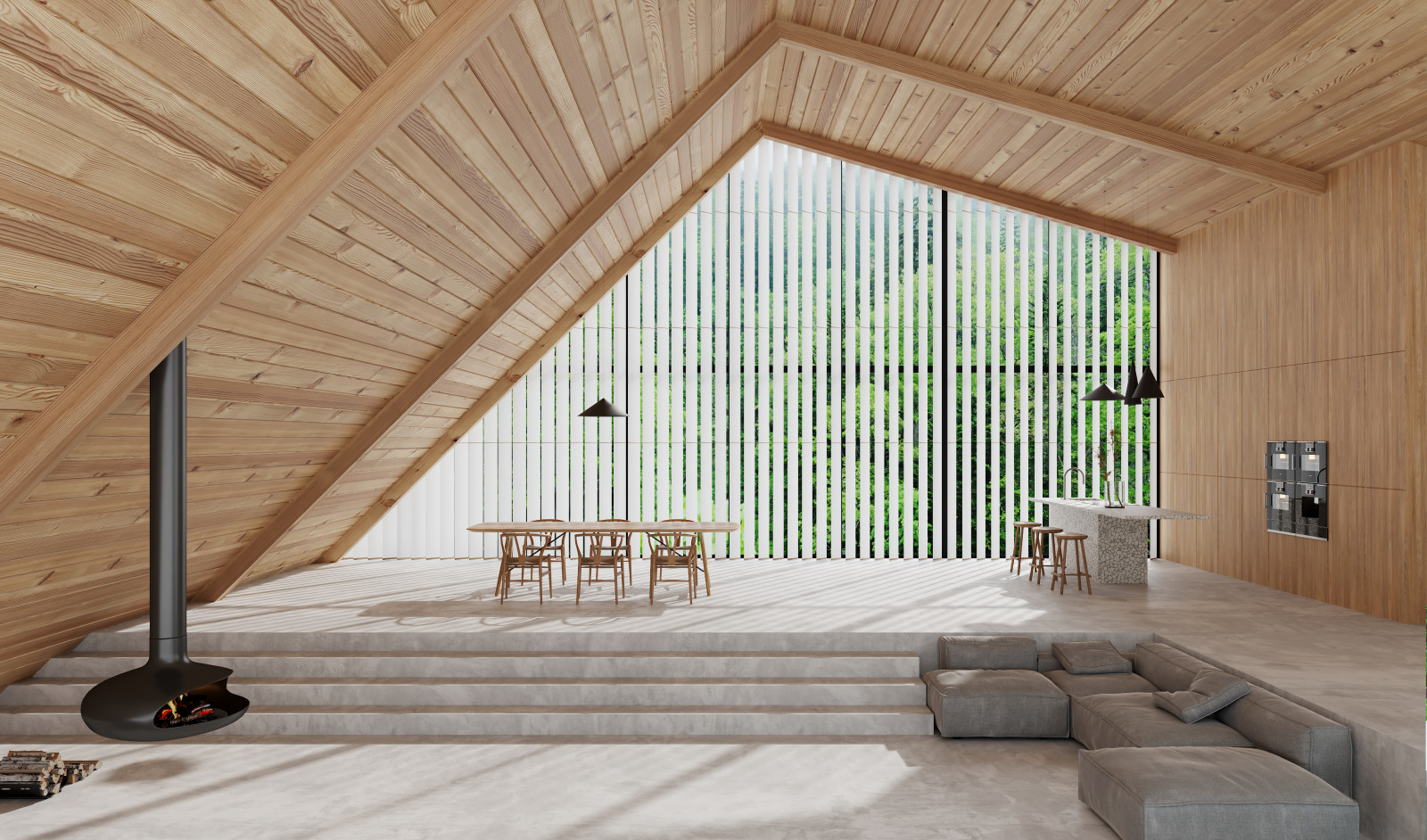 Дом с нестандартными окнами