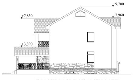 Двухэтажный жилой дом с гаражом и балконом