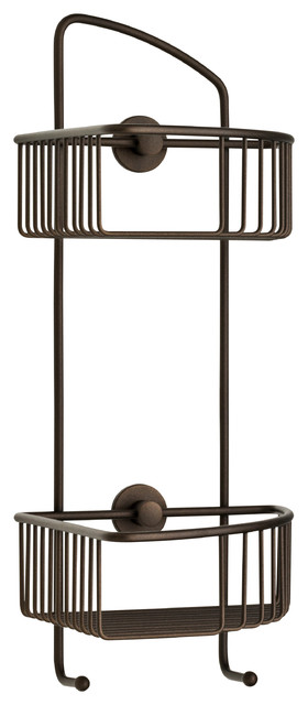 no drilling required Corner Shower Caddy - 100% Rustproof, Oil Rub Bronze