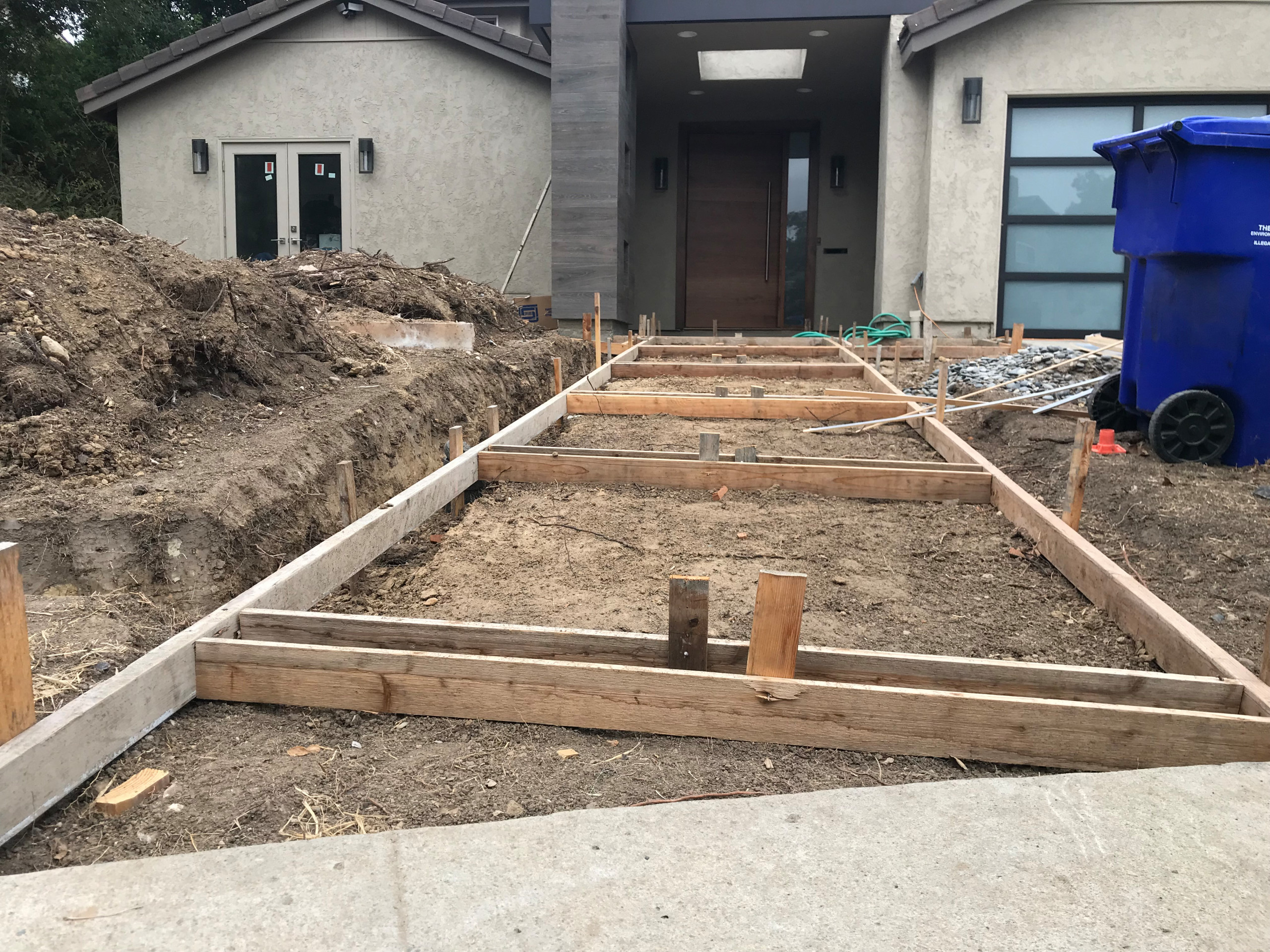 Forming for A New Modern Concrete Walkway in University City