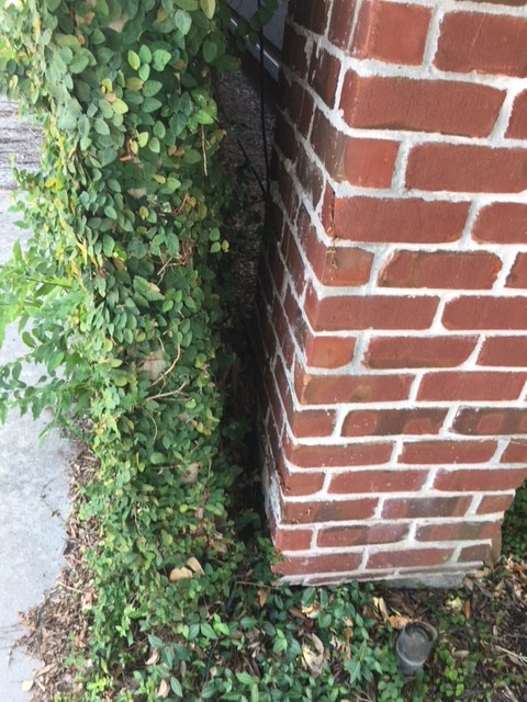 Fence Gaps (between Brick pillars and Wood fence) Closed Tight & Handsomely