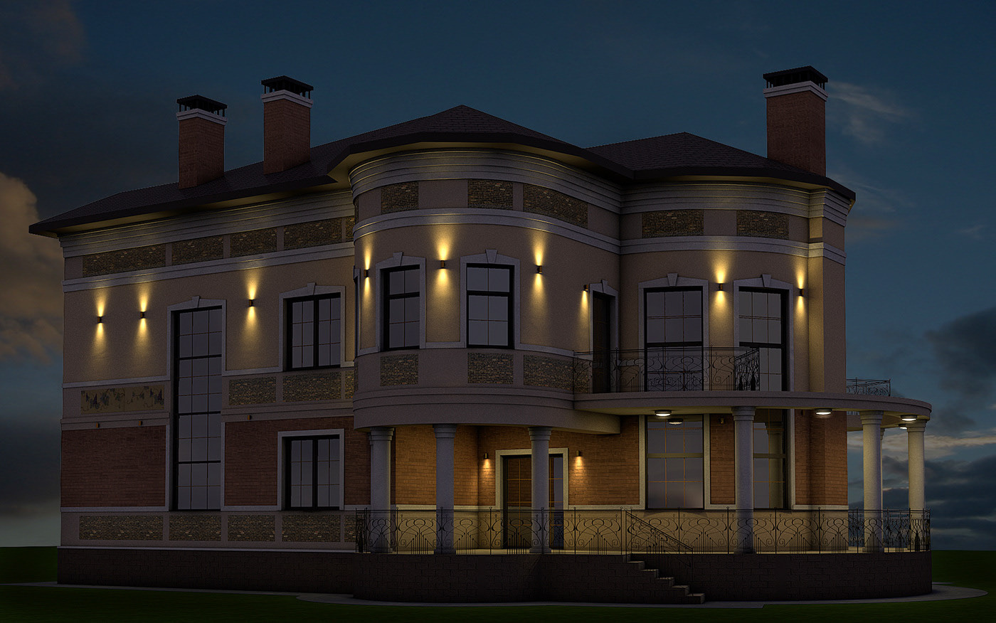 освещение частных домов, различные концепции