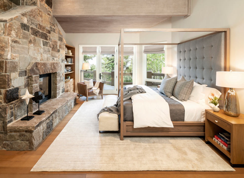 This is an example of a country bedroom in Salt Lake City.