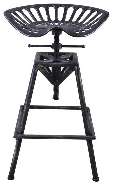 Industrial Cast Iron and Steel Adjustable Tractor Stool