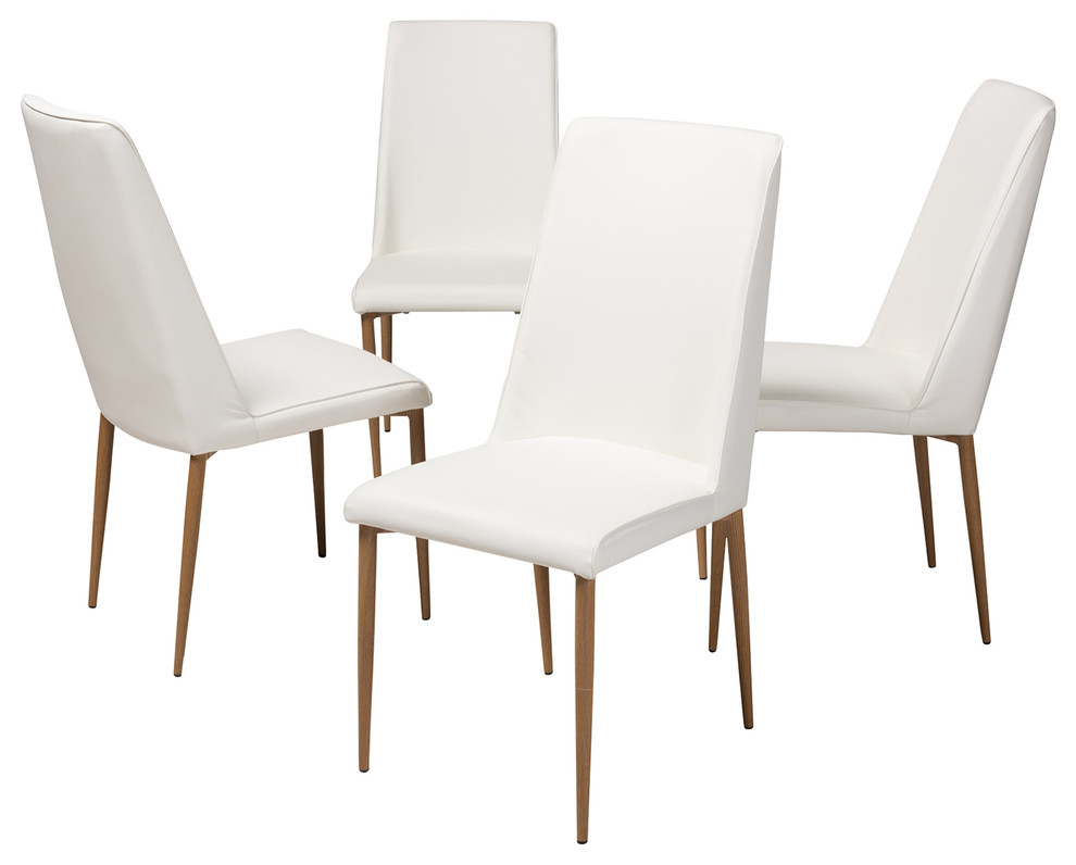 Chandelle Faux Leather Upholstered Dining Chair, Set of 4 Midcentury