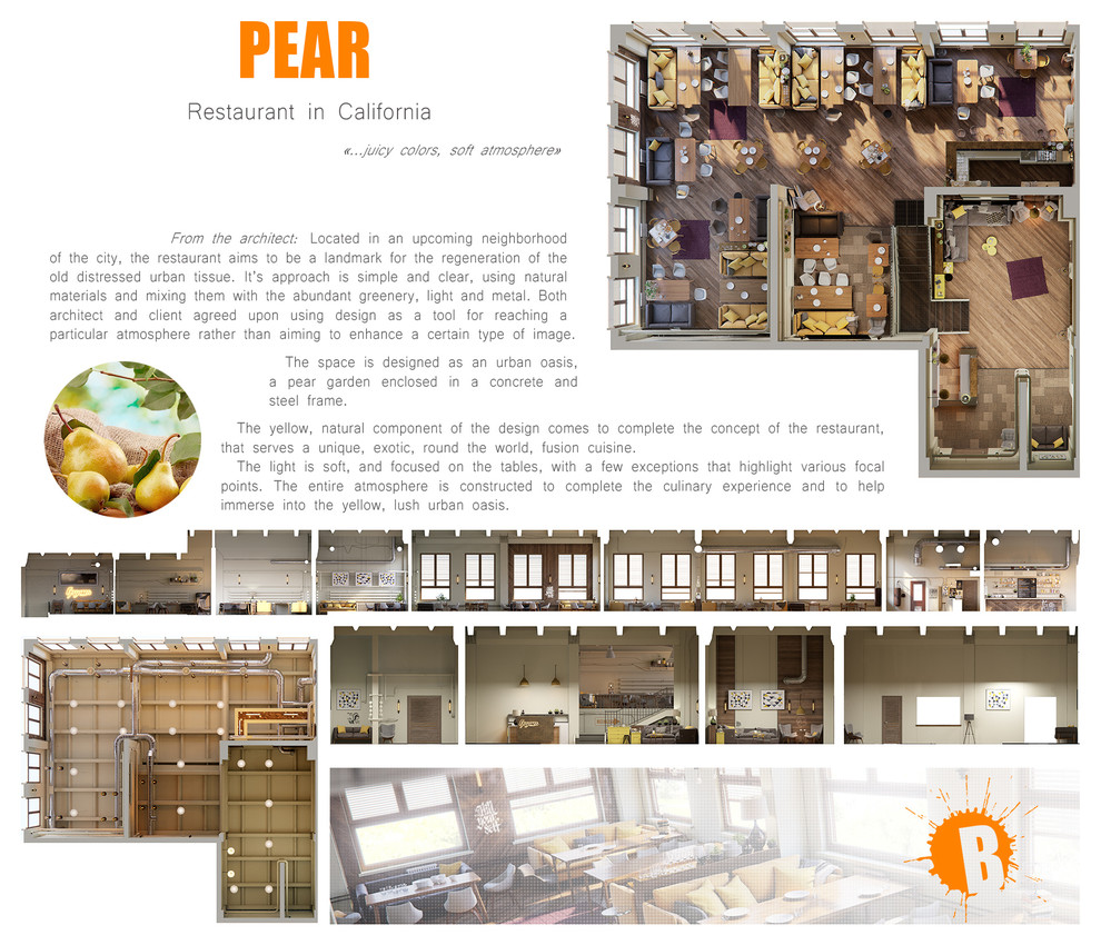 Project of "PEAR" restaurant in California